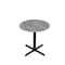Holland Bar Stool Co 30 Tall OD211 Black Table Base w30x30 foot and 32 Diameter Greystone Top, IndoorOutdoor OD211-3030BWODS32RGryStn - alternate 1